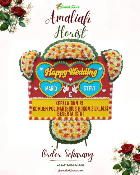 Papan Bunga Pernikahan Tegal Gondo